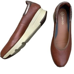 SAYDO LEATHER PLATFORM WEDGE PUMPS